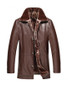 Casual Thick Fleece Leather Men Jacket