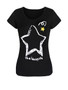 Casual Round Neck Short Sleeve T-Shirt In Star Printed