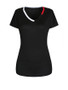 Casual V-Neck Contrast Trim Short Sleeve T-Shirt