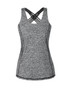 Casual X-Back Workout Round Neck Sleeveless T-Shirt