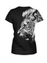 Casual Round Neck Lion Printed Short Sleeve T-Shirt