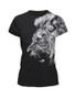 Casual Round Neck Lion Printed Short Sleeve T-Shirt