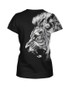 Casual Round Neck Lion Printed Short Sleeve T-Shirt