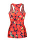 Casual Stylish Racerback 3D Strawberry Printed Sleeveless T-Shirt