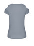 Casual Simple Solid Open Shoulder Short Sleeve T-Shirt