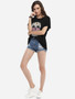 Casual Round Neck Cotton Assorted Colors Printed Short-sleeve-t-shirt