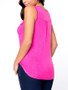 Casual Surplice High-Low Solid Sleeveless T-Shirt With Flap Pocket