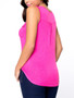 Casual Surplice High-Low Solid Sleeveless T-Shirt With Flap Pocket