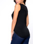 Casual Surplice High-Low Solid Sleeveless T-Shirt With Flap Pocket