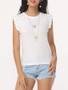 Casual Plain Round Neck Sleeveless T-shirt