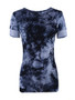 Casual Splash-ink Printed Designed Round Neck Short-sleeve-t-shirt