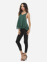 Casual Plain Chain Racerback Charming V Neck Sleeveless-t-shirt