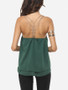 Casual Plain Chain Racerback Charming V Neck Sleeveless-t-shirt