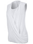 Casual Solid Ruched Chffion Sleeveless T-Shirt