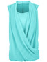 Casual Solid Ruched Chffion Sleeveless T-Shirt