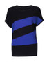 Casual Simple Color Block Striped Round Neck Short Sleeve T-Shirt