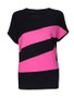 Casual Simple Color Block Striped Round Neck Short Sleeve T-Shirt