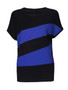 Casual Simple Color Block Striped Round Neck Short Sleeve T-Shirt