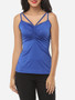 Casual Plain Delightful Asymmetric Neckline Sleeveless-t-shirt