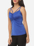 Casual Plain Delightful Asymmetric Neckline Sleeveless-t-shirt