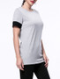 Casual Basic Round Neck Color Block Short Sleeve T-Shirt