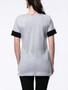 Casual Basic Round Neck Color Block Short Sleeve T-Shirt