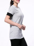 Casual Basic Round Neck Color Block Short Sleeve T-Shirt