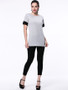 Casual Basic Round Neck Color Block Short Sleeve T-Shirt