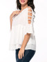 Casual Cutout Ruffled Hem Solid Short Sleeve T-Shirt