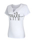Casual Designed Letters Printed Keyhole Short Sleeve T-Shirt