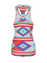 Casual Scoop Neck Racerback Geometric Sleeveless T-Shirt