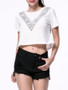 Casual Exposed Navel Printed Short Sleeve T-Shirt