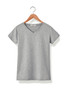 Casual Basic V-Neck Solid Short Sleeve T-Shirt