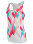 Casual Color Block Geometric Racerback Sleeveless T-Shirt