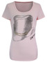 Casual Rivet Hat Printed Short Sleeve T-Shirt