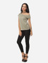 Casual Plain Delightful One Shoulder Casual-t-shirt