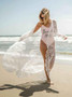 Sexy Lace See Through Beach Loose Cover-Ups