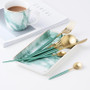 Gold and Turquoise Dinnerware Cutlery Set