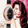 Oval Shaped, Analog Display, Luxury, Wrist Watch for Ladies: Hutzell
