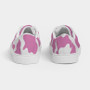 Pink Cow Print Women's Faux-Leather Sneakers