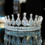 Crowns AAA CZ Copper Zircon Wedding Hair Jewelry Tiara