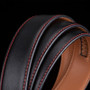Cowhide Genuine Leather Automatic Buckle Belts Black Business Formal Belt