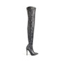 Thigh High Over the Knee Snakeskin Pointed Toe Boots