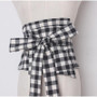 Plaid Lace Up Bowknot Corset Wide Belts Tunic Cummerbunds Belt