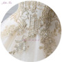 Elegant Shiny Embroidery Tulle Scalloped Bridal Dress Off The Shoulder Beading Pearls Royal Train Ball Gown Wedding Dress