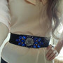 Bohemian Elastic Crystal Punk Fashion Wide Women's Belt