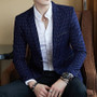 Striped Men's Slim Fit Blazer Slim Masculino Business  Stylish Blazer