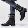 Genuine Leather Ankle Boots Motorcycle Boots