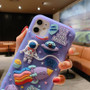 Cute Cartoon 3D Space Astronaut Case For iPhone Dream Moon Phone Cases