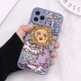 Funny Sun Moon Face Shockproof Phone Case Matte Candy Back Cover